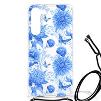 Case voor Samsung Galaxy S23 Plus Flowers Blue
