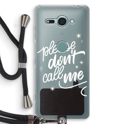 Don't call: Sony Xperia XZ2 Compact Transparant Hoesje met koord