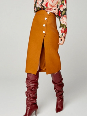 Work Fall Winter A-Line Elegant Simple Daily Formal Skirt