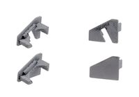Set eindkappen L + R met kabelgat & L + R zonder kabelgat - Grijs