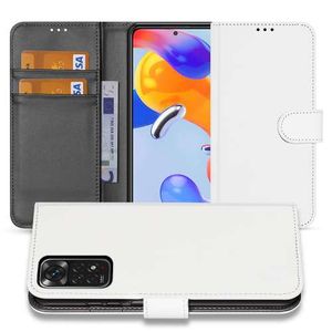 Book Cover Telefoonhoesje voor de Xiaomi Redmi Note 11 Pro 5G Wit met Pasjeshouder