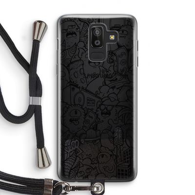 Vexx Black City : Samsung Galaxy J8 (2018) Transparant Hoesje met koord