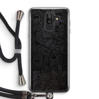 Vexx Black City : Samsung Galaxy J8 (2018) Transparant Hoesje met koord