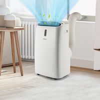 16.000 BTU 5-in-1 Airconditioner met Verwarmen & Koelen Mobiele Airconditioning met Afvoerslang Luchtontvochtiger tot 45㎡ 4700 W