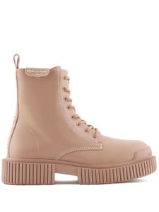 Armani Exchange bottines en cuir à lacets - Tons neutres