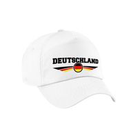 Duitsland / Deutschland landen pet / baseball cap wit voor kinderen - Verkleedhoofddeksels - thumbnail