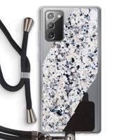 Gespikkelde marmer: Samsung Galaxy Note 20 / Note 20 5G Transparant Hoesje met koord