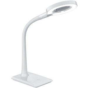 LED Bureaulamp - Tafelverlichting - Trion Lumpa - 5W - Warm Wit 3000K - Rond - Mat Wit - Kunststof
