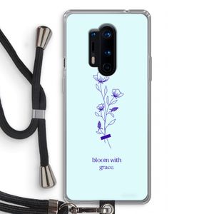 Bloom with grace: OnePlus 8 Pro Transparant Hoesje met koord