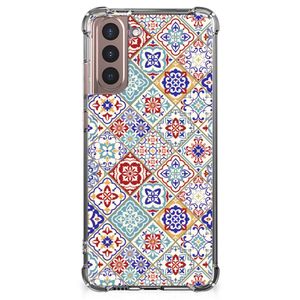 Samsung Galaxy S21 Plus Anti-Shock Hoesje Tiles Color