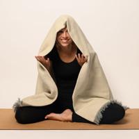 Yoga Deken van Organisch Katoen - Grijs kasteel Yoga Deken van Organisch Katoen - Grijs kasteel