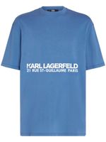 Karl Lagerfeld t-shirt Rue Saint-Guillaume en coton biologique - Bleu