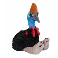 Wild Republic kassuaris/Emoe knuffel - Pluche - 30 cm - zwart/blauw - Australische dieren