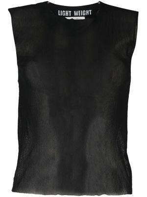 Maison Martin Margiela Pre-Owned t-shirt à empiècement transparent (années 2000) - Noir