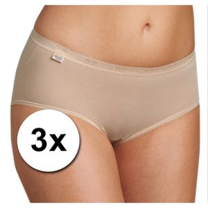 3x Sloggi basic midi dames slip huidskleur
