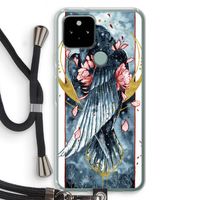 Golden Raven: Pixel 5 Transparant Hoesje met koord