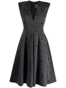 Huishan Zhang robe en jean Zooey à ornements en cristal - Noir