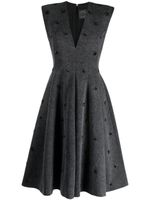 Huishan Zhang robe en jean Zooey à ornements en cristal - Noir