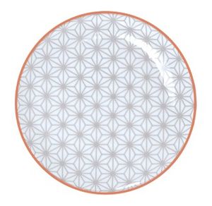 Gebaksbord - Tokyo Design Studio - Star Wave - Grijs/Rood - 16x2cm