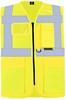 Korntex KX802 Executive Multifunctional Safety Vest Berlin - Signal Yellow - XL - thumbnail