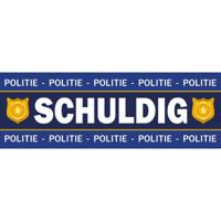 Politie stickers - Jij bent schuldig - als boef - verkleed feest stickers - 6 x 19 cm - accessoires