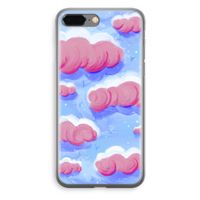 Roze wolken met vogels: iPhone 8 Plus Transparant Hoesje