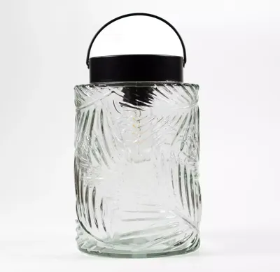Anna&apos;s Collection Solar glazen retro lamp helder 12,5x20 cm Transparant