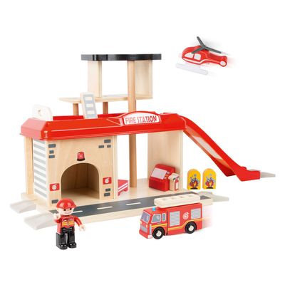 Small Foot houten brandweerkazerne met accessoires, 15dlg.