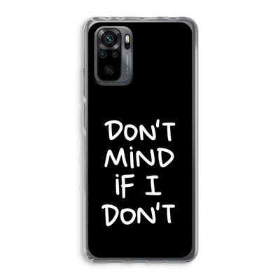 Don't Mind: Xiaomi Redmi Note 10 Pro Transparant Hoesje