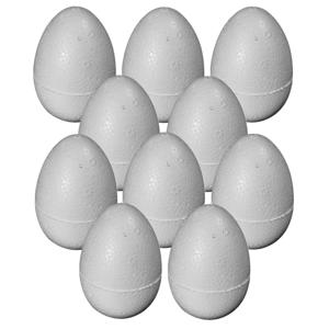 Hobby piepschuim vorm ei - 10x - 10 cm - eieren knutsel vormen - paaseieren