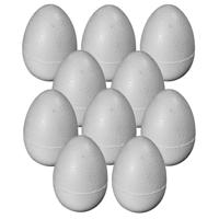Hobby piepschuim vorm ei - 10x - 10 cm - eieren knutsel vormen - paaseieren