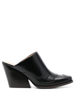 Stella McCartney mules à bout carré - Noir