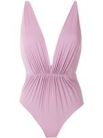 Clube Bossa maillot de bain Clavert à col v profond - Violet - thumbnail