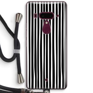 Stripes: HTC U12+ Transparant Hoesje met koord