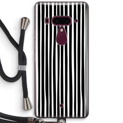 Stripes: HTC U12+ Transparant Hoesje met koord
