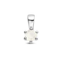 Zilveren Hanger Geboortesteen Maansteen Juni 10x5mm