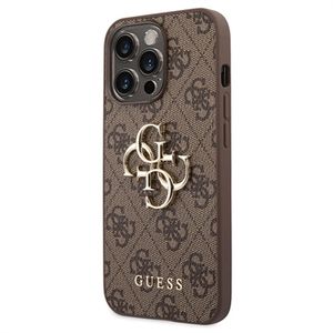 Guess 4G Big Metal Logo iPhone 14 Pro Max Hybrid Case - Bruin