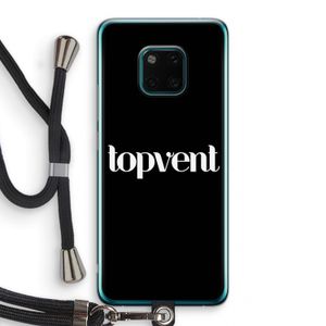 Topvent Zwart: Huawei Mate 20 Pro Transparant Hoesje met koord