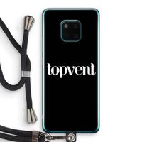 Topvent Zwart: Huawei Mate 20 Pro Transparant Hoesje met koord