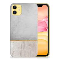 Apple iPhone 11 | Bumper Hoesje | Wood Concrete