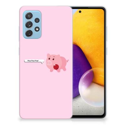 Samsung Galaxy A72 Telefoonhoesje met Naam Pig Mud Samsung Galaxy A72 Telefoonhoesje met Naam Pig Mud