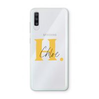 Amber Script: Samsung Galaxy A70 Transparant Hoesje