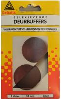 Deurbuffer 38mm zelfkl. bruin 2st - Deltafix