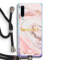 Feminist: Huawei P30 Transparant Hoesje met koord