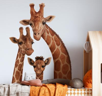 Giraffenfamilie muursticker