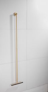 Saniclear Brass badkamer vloerwisser 125 cm geborsteld messing mat goud