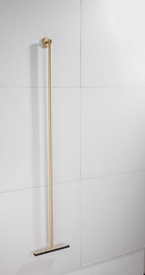Vloerwisser SaniClear Brass | Incl.Wandbevestiging | Messing | Rond | Geborsteld messing - Mat goud