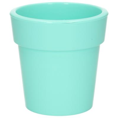 Hega Hogar Plantenpot - pastel groen - kunststof - 25 x 25 cm - binnen/buiten