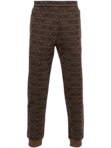 Moschino pantalon de jogging à logo en jacquard - Marron