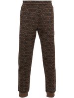 Moschino pantalon de jogging à logo en jacquard - Marron - thumbnail